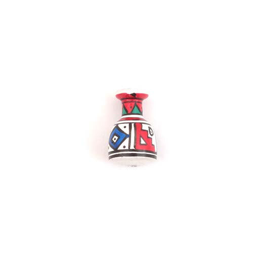 White Step & Diamond Vase Bead-Siesta Crafts