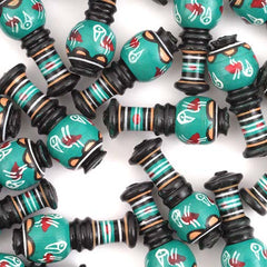 Green Pelican Vase Bead-Siesta Crafts