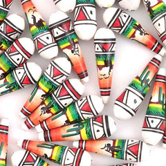 Orange Desert Scene Tear Drop Bead-Siesta Crafts