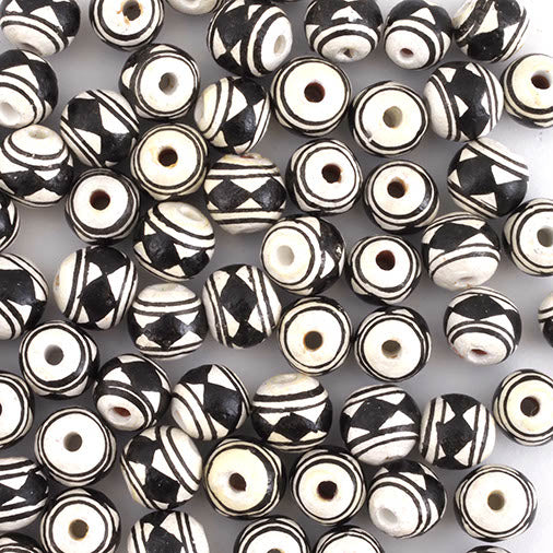 Mini Black and White Ball Bead-Siesta Crafts