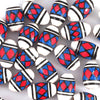 Red Diamonds Oblong Bead-Siesta Crafts