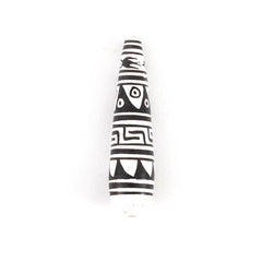 Black and White Pattern Tear Drop Bead-Siesta Crafts