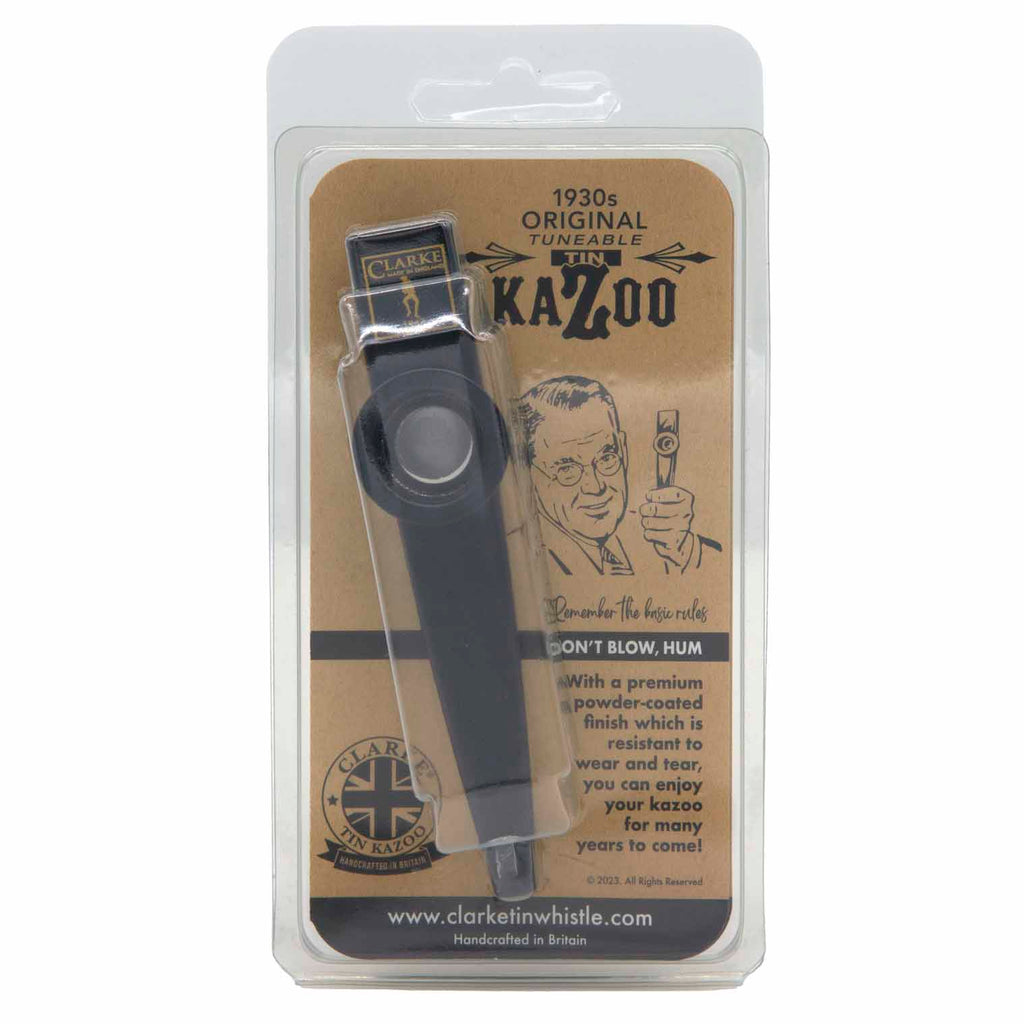 Premium Black Coated Kazoo - Packaged-Siesta Crafts