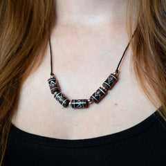 Brown Mountain Bead Necklace