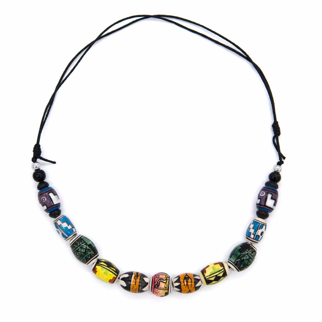 Rainbow Bead Necklace-Siesta Crafts