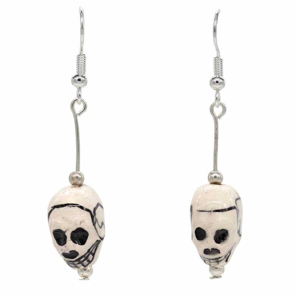 Skull Dangly Earrings-Siesta Crafts