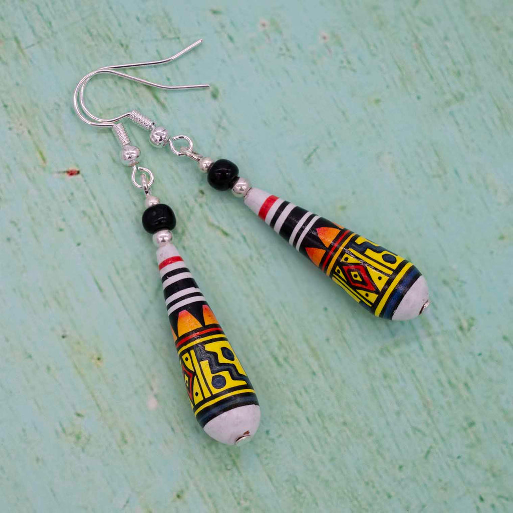 Abstract Amarillo Earrings