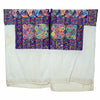 Antique Huipil - White and Purple-Siesta Crafts