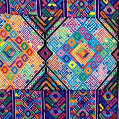 Antique Huipil - White and Purple-Siesta Crafts