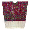 Antique Huipil - Maroon with Embroidered Birds-Siesta Crafts