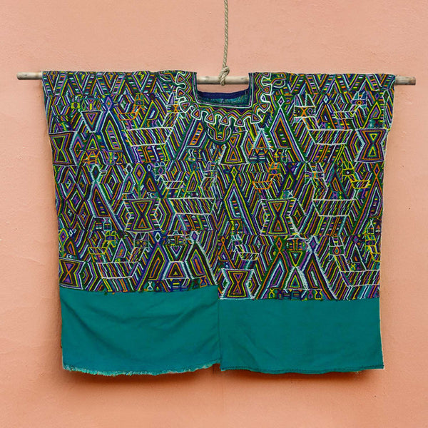 Vintage Huipil - Green-Siesta Crafts