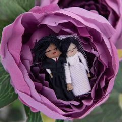 Wedding Worry People Magnet - Bride and Groom-Siesta Crafts