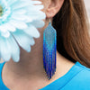 Long Tassel Glass Bead Earrings-Siesta Crafts
