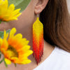 Long Tassel Glass Bead Earrings-Siesta Crafts