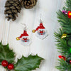 Glass Bead Santa Head Earrings Small-Siesta Crafts