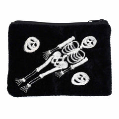 Skeleton Velvet Pouch