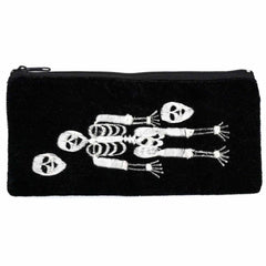 Long Skeleton Velvet Pouch
