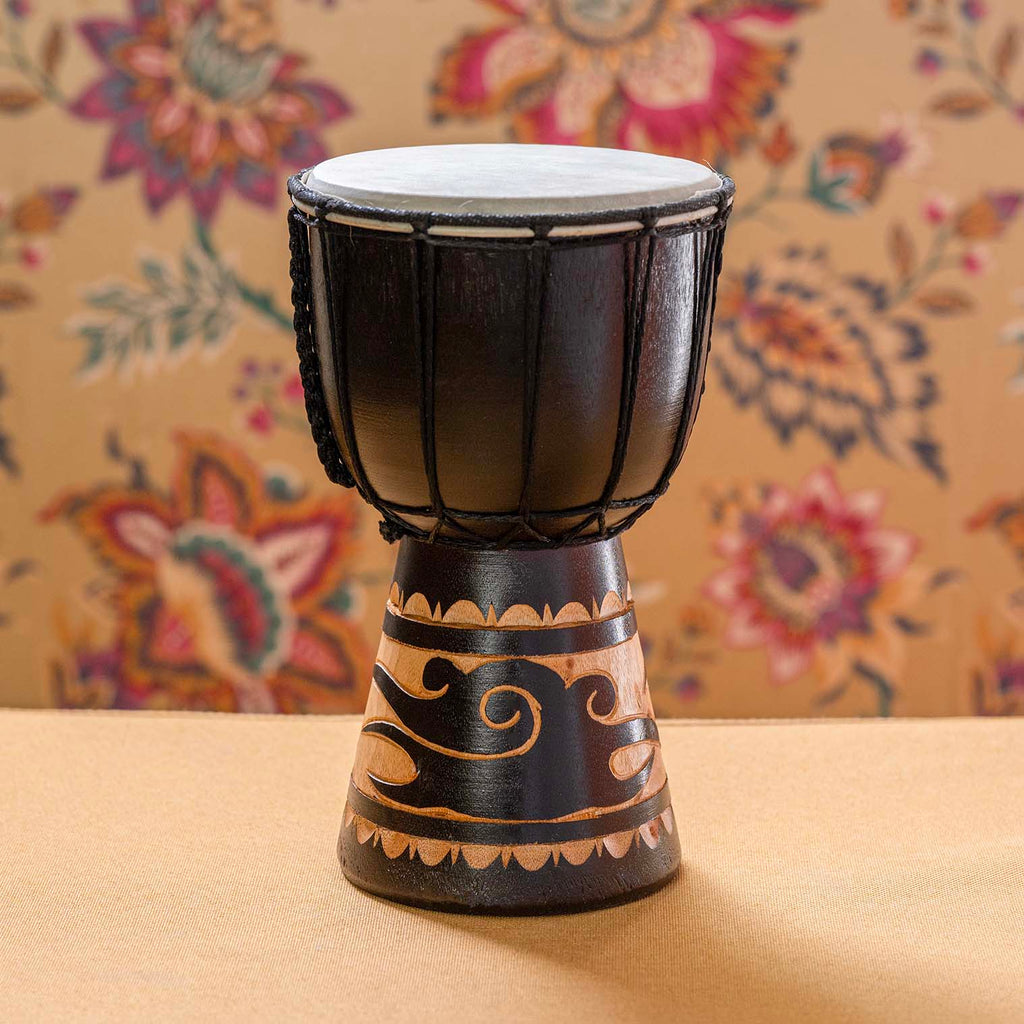 25cm Carved Djembe Drum