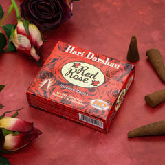 Red Rose Hari Incense Cones-Siesta Crafts
