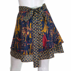 Recycled Sari Mini Wrap Skirt-Siesta Crafts