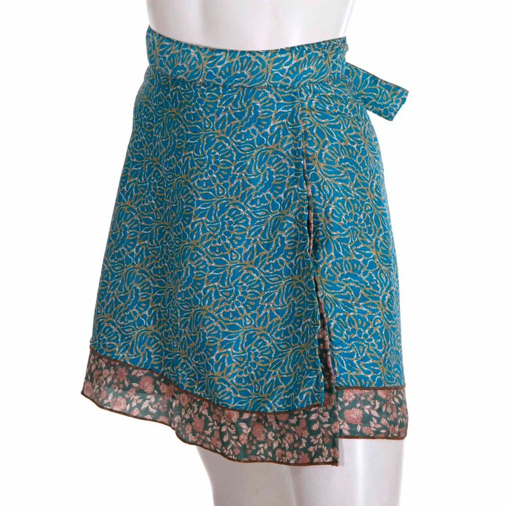 Recycled Sari Mini Wrap Skirt-Siesta Crafts