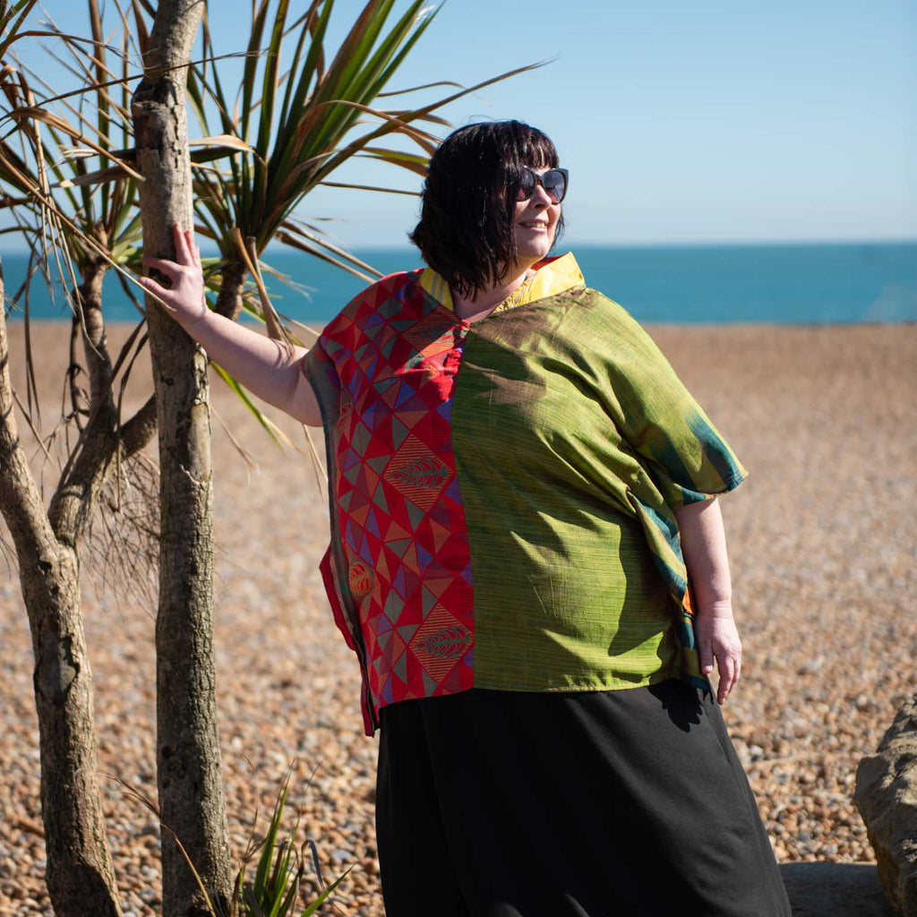 Recycled Sari Kaftan Top-Siesta Crafts