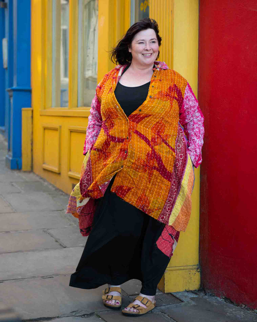 Kantha Button Jacket-Siesta Crafts