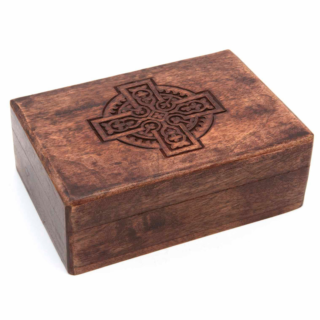 Wooden Box with Celtic Cross-Siesta Crafts