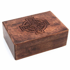 Wooden Box with Celtic Cross-Siesta Crafts