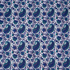 Blue Paisley Square Scarf-Siesta Crafts
