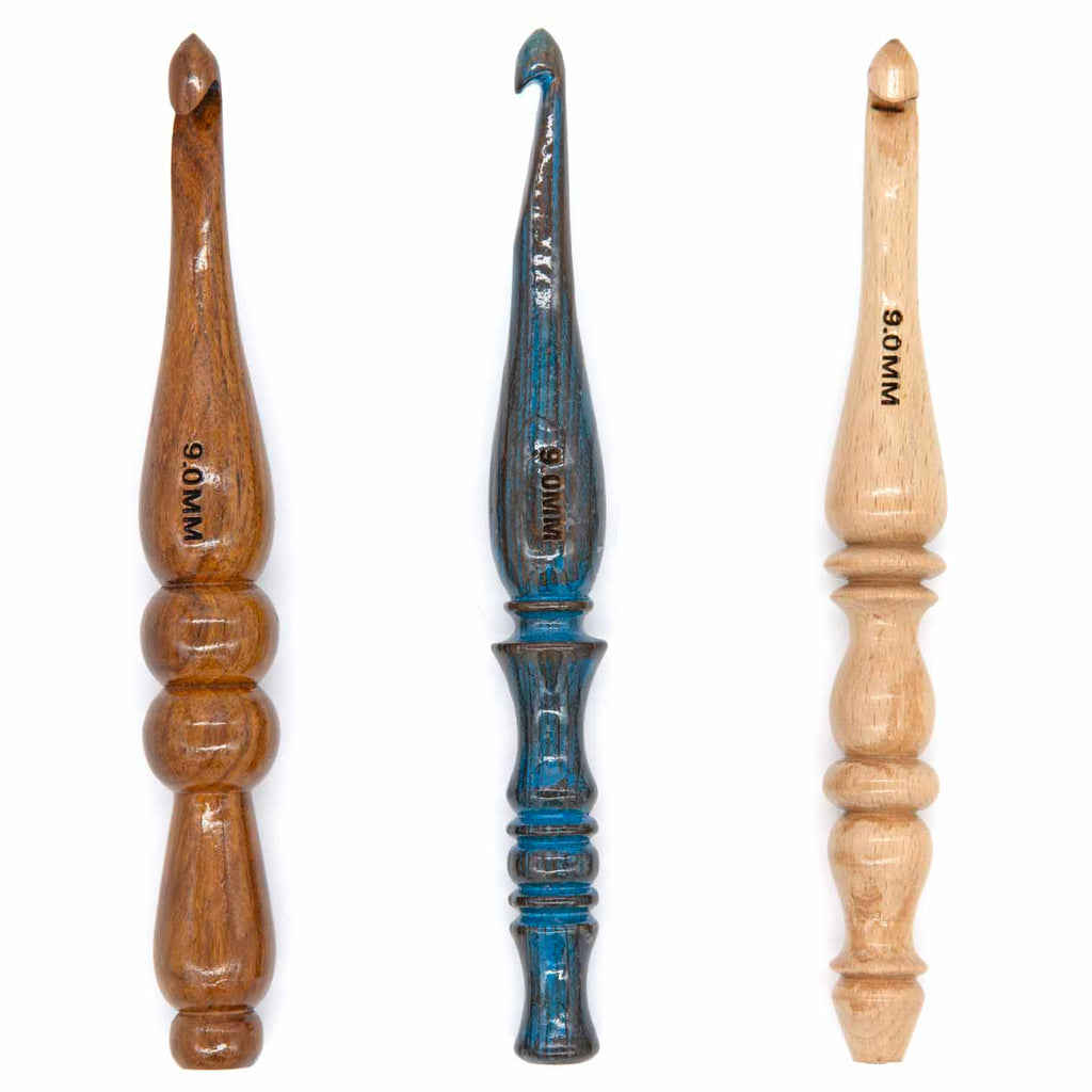 Decorative Wooden Crochet Hook - 9mm-Siesta Crafts