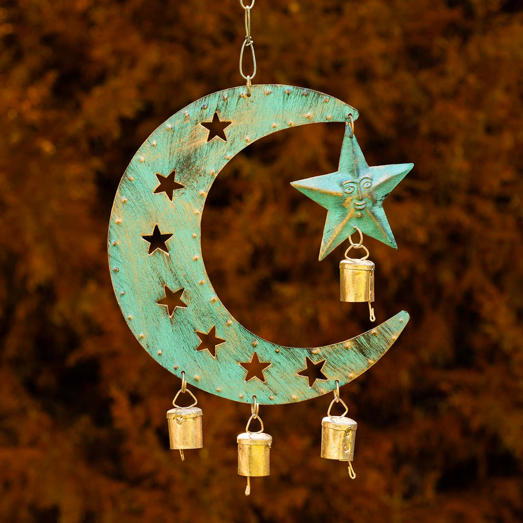 Hanging Moon with Bells