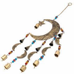 Metal Moon Mobile with Bells and Mini Moons