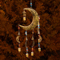 Metal Moon Mobile with Bells and Mini Moons