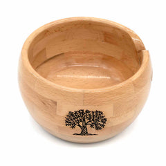 Tree Design Wooden Yarn Bowl-Siesta Crafts