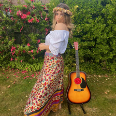Recycled Sari Reversible Wrap Skirt-Siesta Crafts