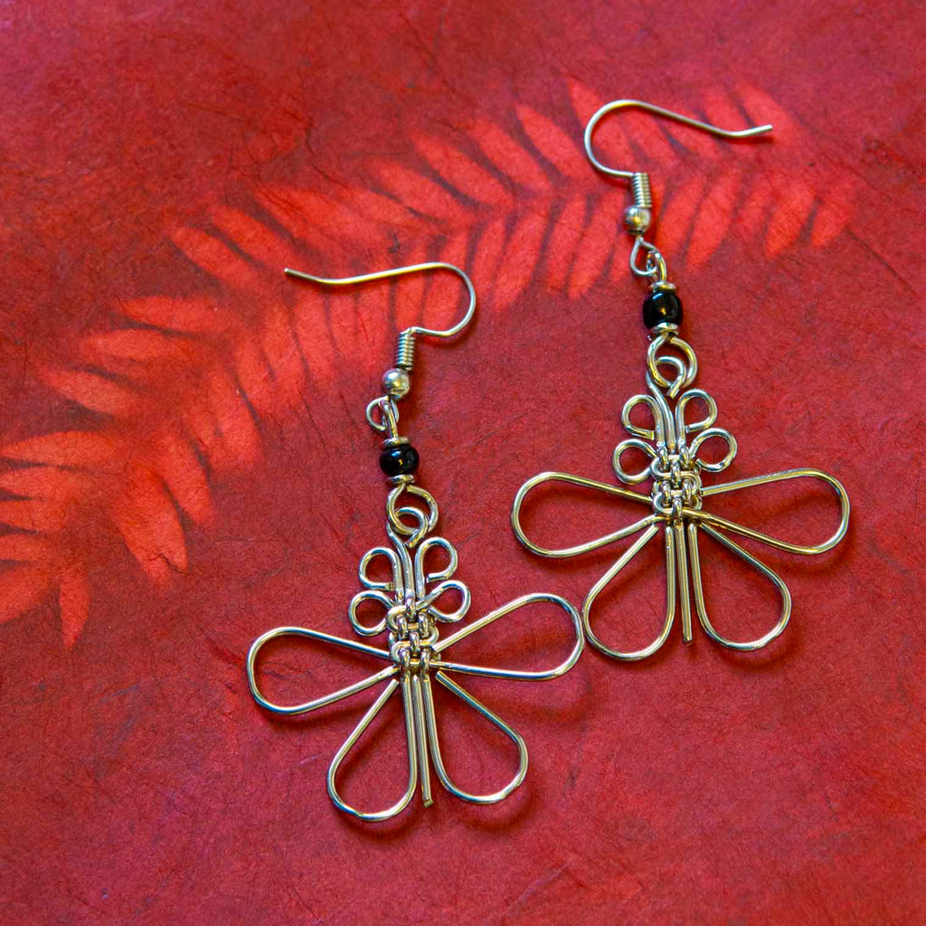 Butterfly Kenyan Earrings-Siesta Crafts