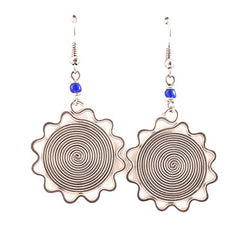 Sun Spiral Kenyan Earrings-Siesta Crafts