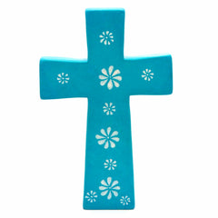 Standing Patterned Soapstone Cross-Siesta Crafts