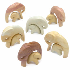 Soapstone Mother and Baby Elephant-Siesta Crafts