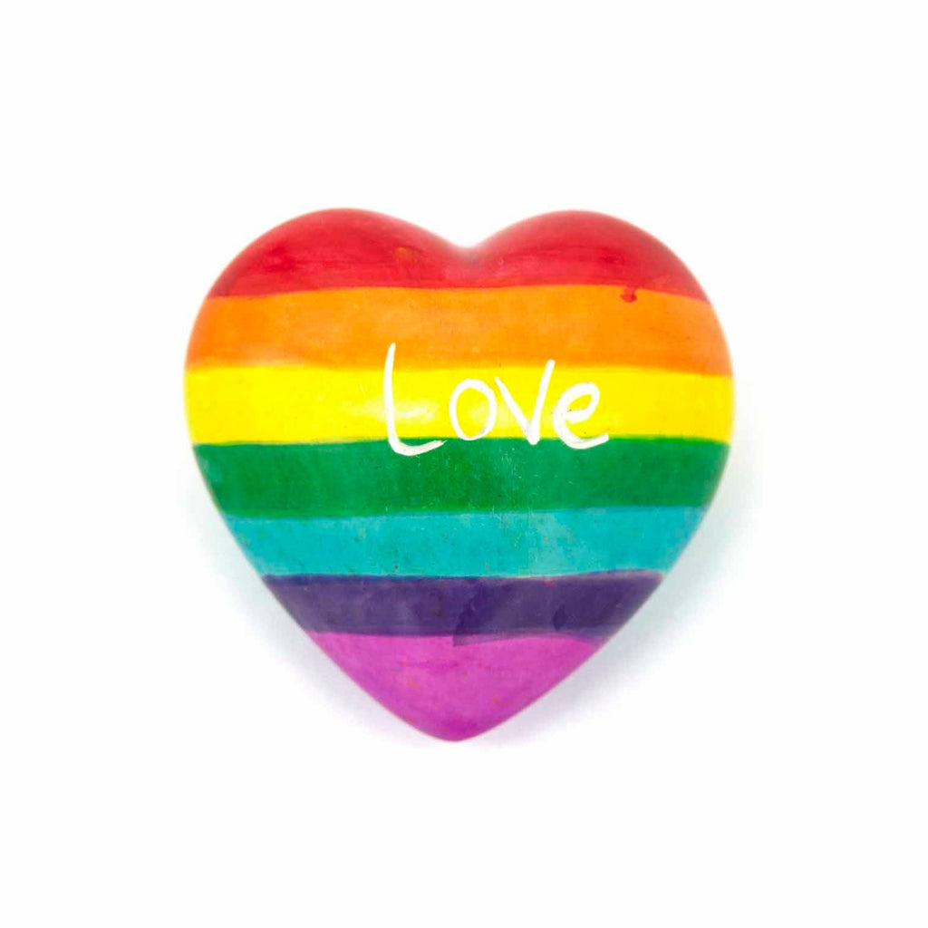 Soapstone Rainbow Love Heart-Siesta Crafts