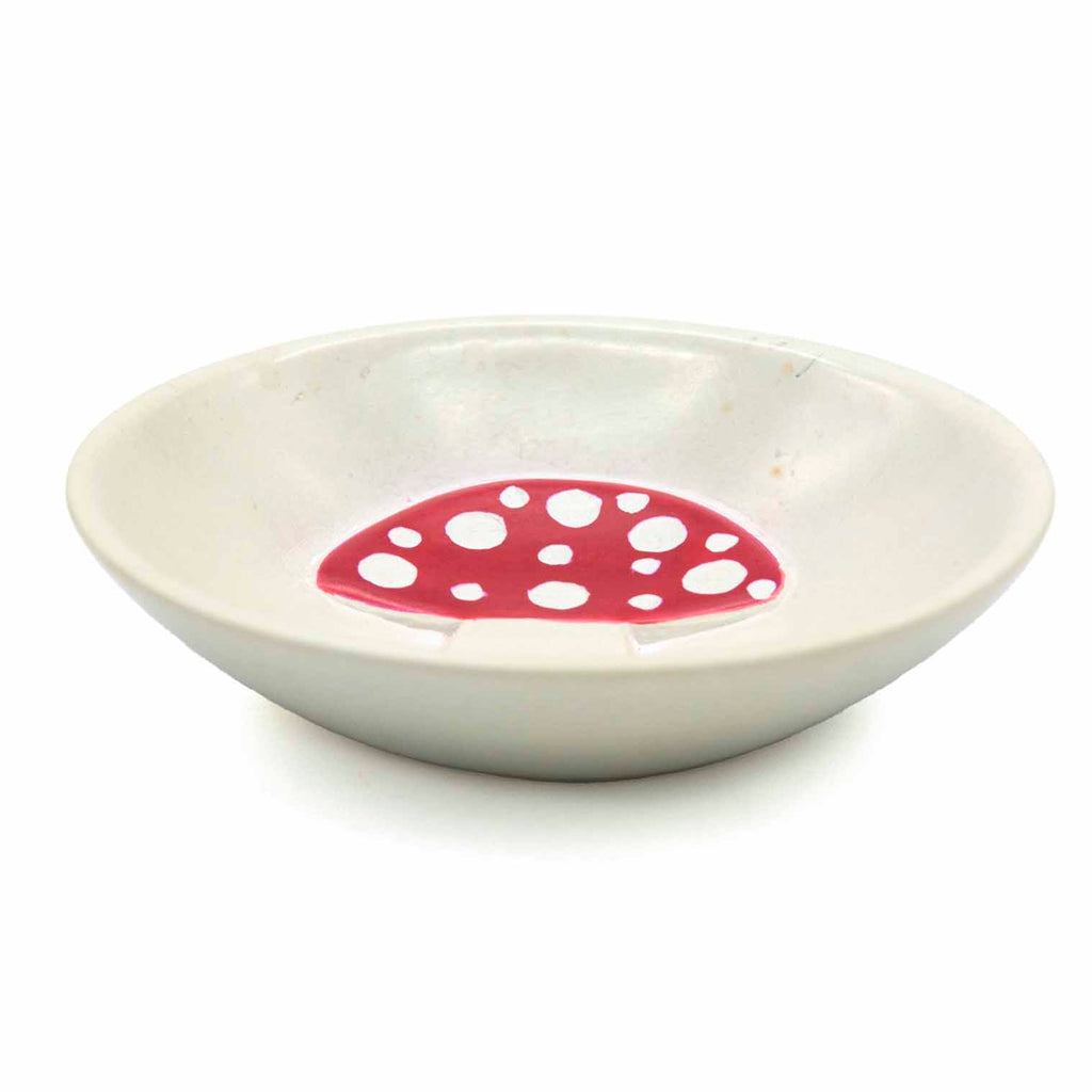 Soapstone Embossed Mushroom Dish-Siesta Crafts