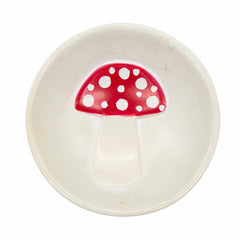 Soapstone Embossed Mushroom Dish-Siesta Crafts