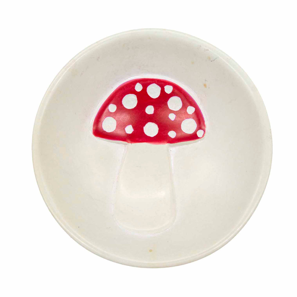 Soapstone Embossed Mushroom Dish-Siesta Crafts