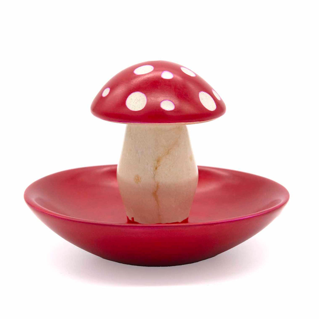 Soapstone Mushroom Trinket Dish-Siesta Crafts