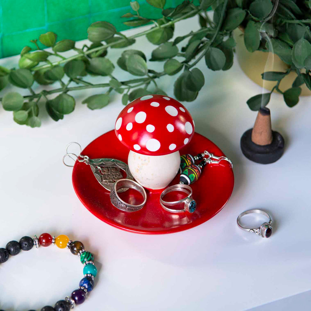 Soapstone Mushroom Trinket Dish-Siesta Crafts