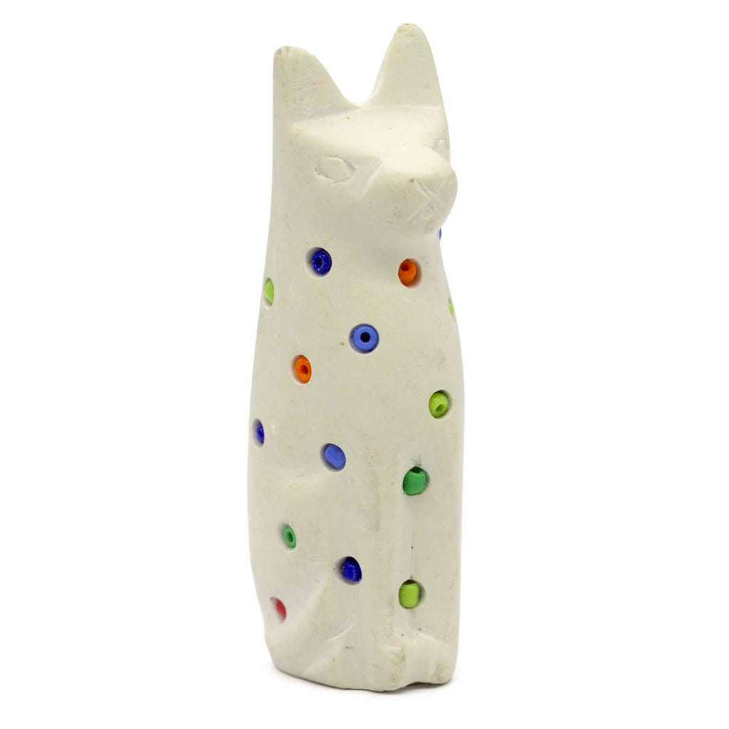Beaded Soapstone Sitting Cat-Siesta Crafts