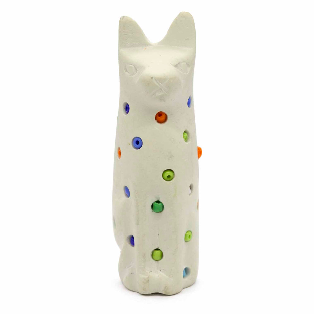 Beaded Soapstone Sitting Cat-Siesta Crafts