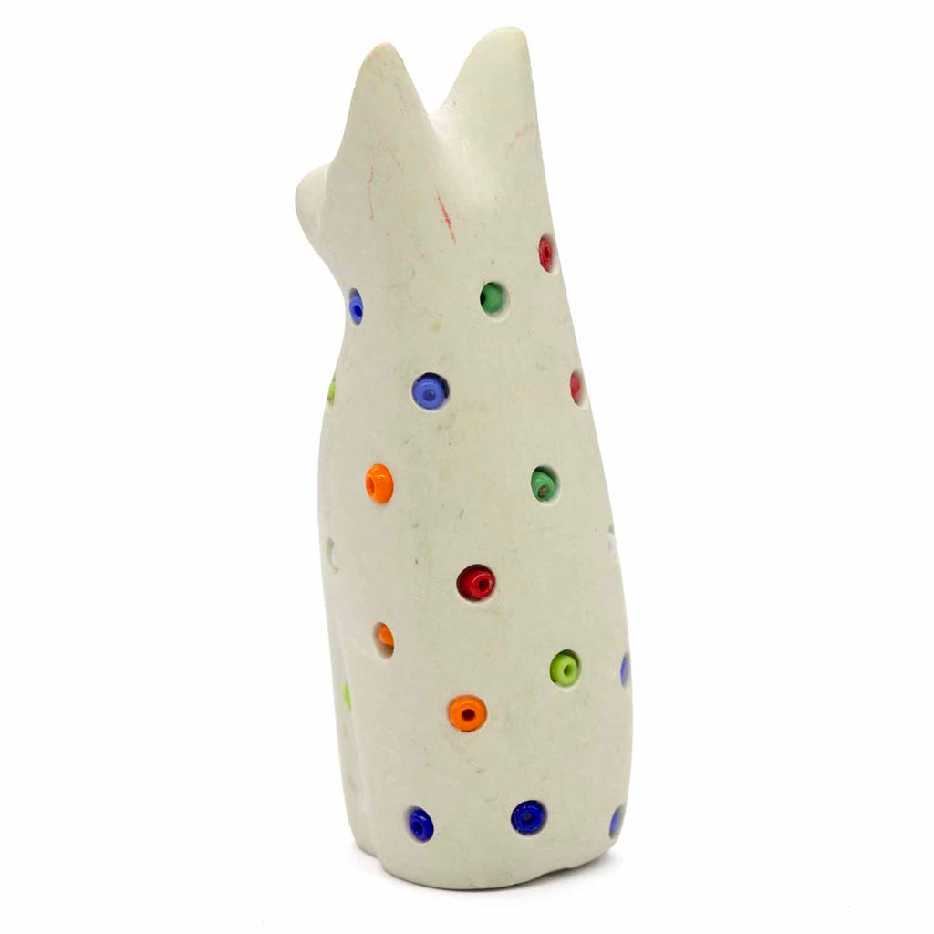 Beaded Soapstone Sitting Cat-Siesta Crafts