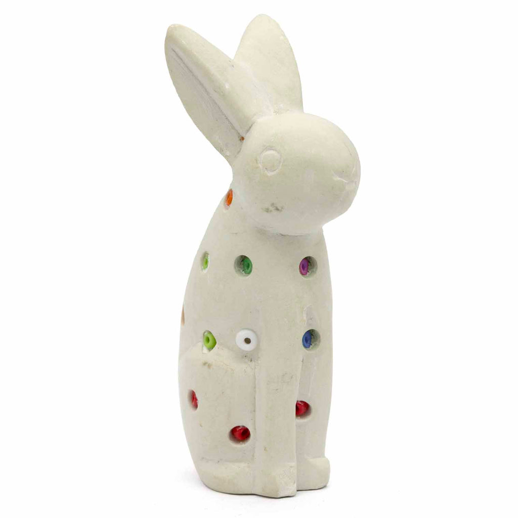 Beaded Soapstone Rabbit-Siesta Crafts